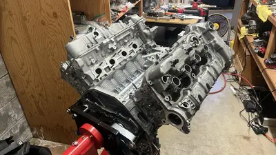 Valve covers on but not tightened down yet.