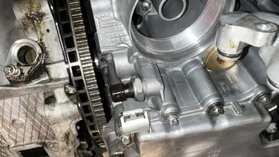 Underside dress — oil pan and subframe clearance.