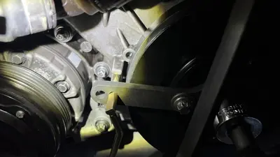 Another angle on the timing tool in place.