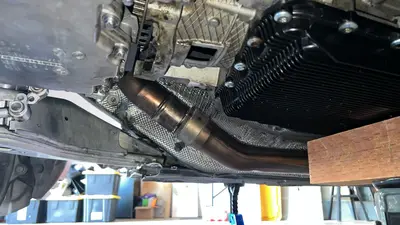 Exhaust lined up perfectly